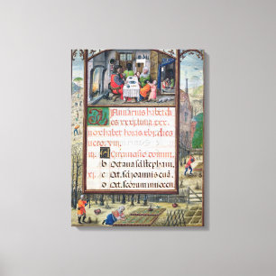 Der Monat Januar Leinwanddruck