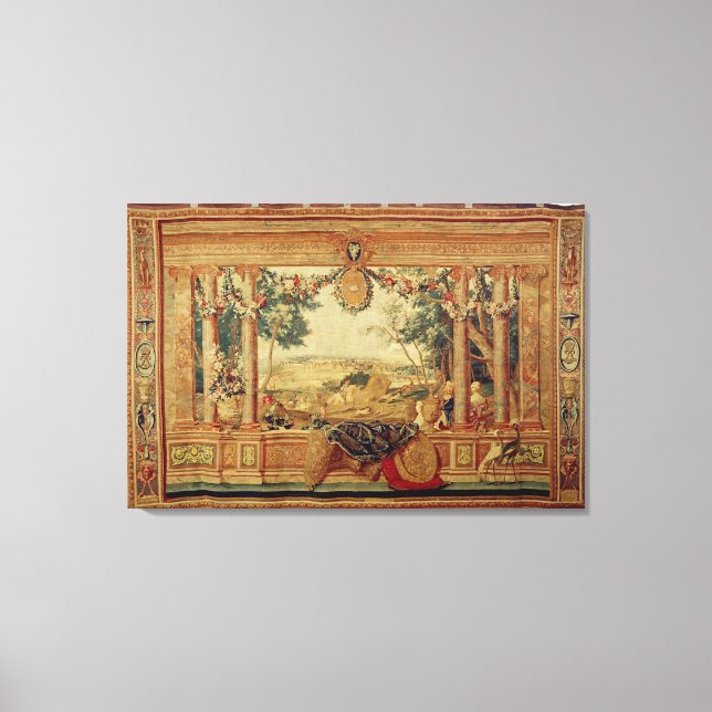 Der Monat Juni/Schloss von Fontainebleau Leinwanddruck (Vorderseite)