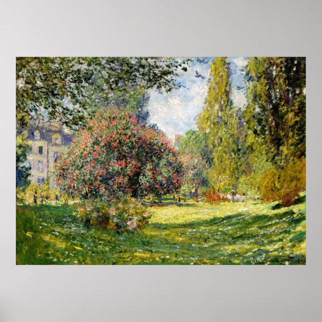 Der Monceau von Claude Monet Poster (Vorne)