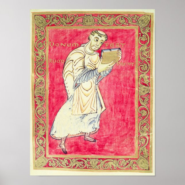 Der Mönch Ruodprehet präsentiert sein Buch Poster (Vorne)