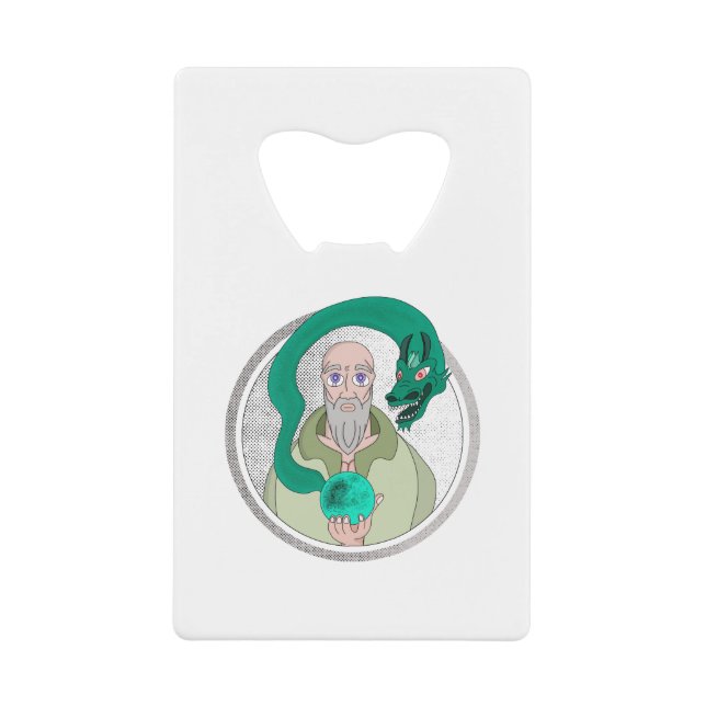 Der Mönch und der Drache Geldbeutel Flaschenöffner (Vorderseite)