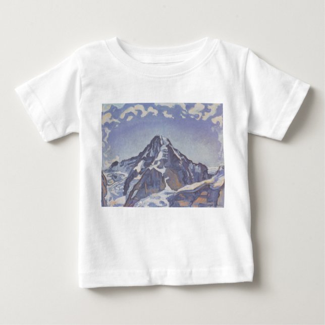 Der Mönchsberg mit Wolken (Ferdinand Hodler) Baby T-shirt (Vorderseite)