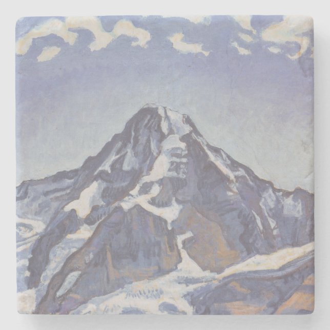 Der Mönchsberg mit Wolken (Ferdinand Hodler) Steinuntersetzer (Vorderseite)