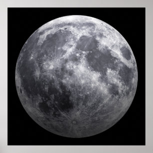 Der Mond - 3D-Effekt Poster
