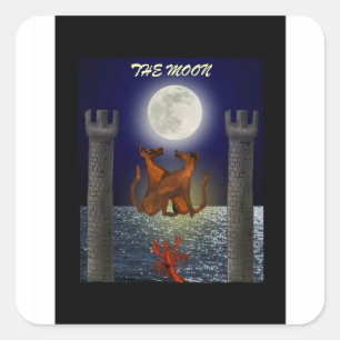 Der Mond - Aufkleber