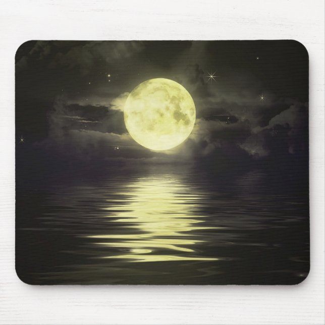 Der Mond, der über das Wasser nachdenkt Mousepad (Vorne)