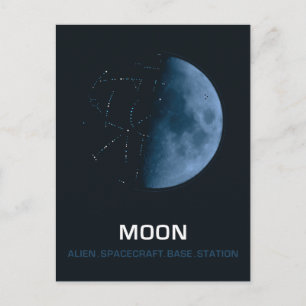 Der Mond des antiken Raumschiffs Postkarte
