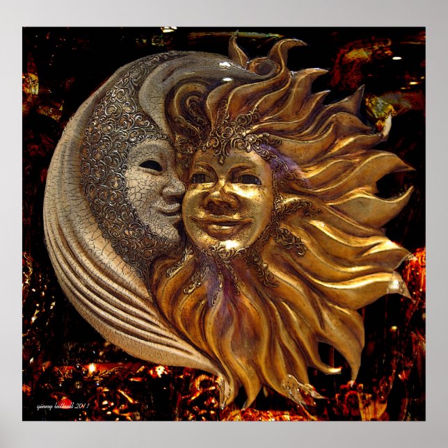 Der Mond, die Sonne, das Kuss-Poster Poster (Vorne)