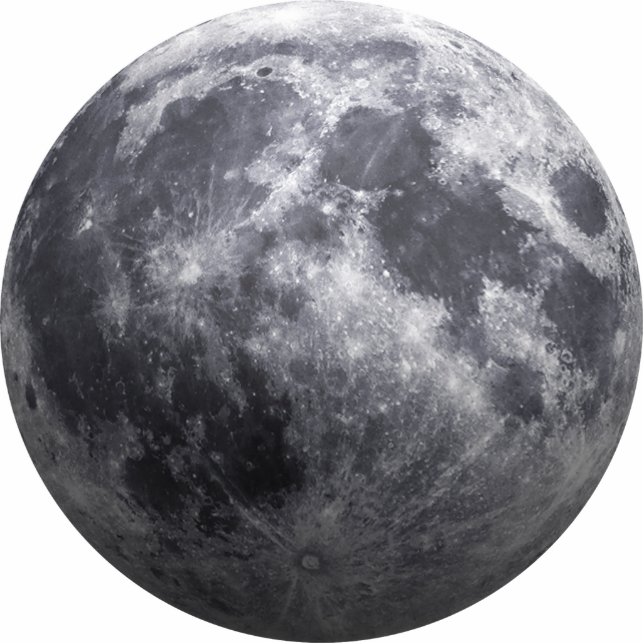 Der Mond - Effekt 3D Freistehende Fotoskulptur (Vorne)