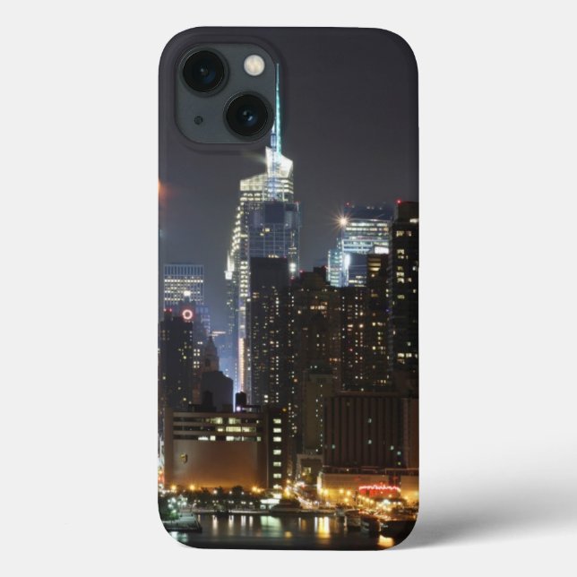 Der Mond erhebt sich über der Innenstadt New Yorks Case-Mate iPhone Hülle (Rückseite)