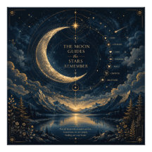 Der Mond führt, die Sterne erinnern sich an das Hi