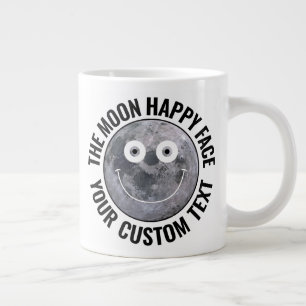 Der Mond Happy Face Personalisierter Benutzerdefin Jumbo-Tasse