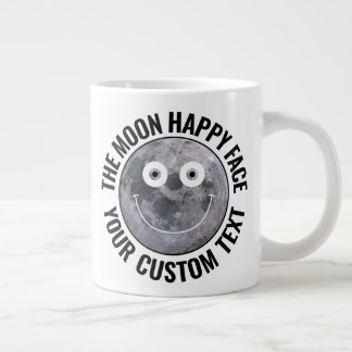Der Mond Happy Face Personalisierter Benutzerdefin Jumbo-Tasse