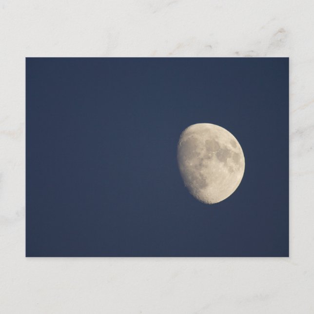 Der Mond im frühen Abend Postkarte (Vorderseite)