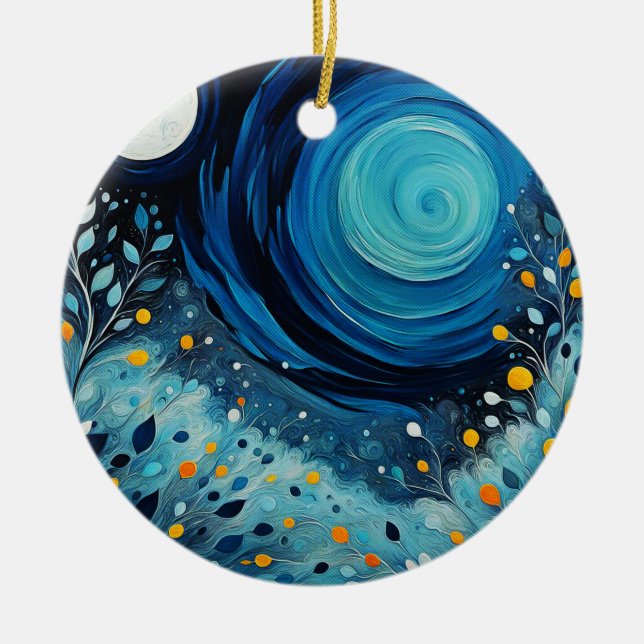 Der Mond im Garten 804 Keramik Ornament (Vorne)