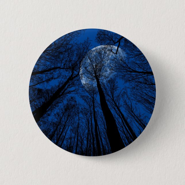 Der Mond in der nächtlichen Himmel Button (Vorderseite)