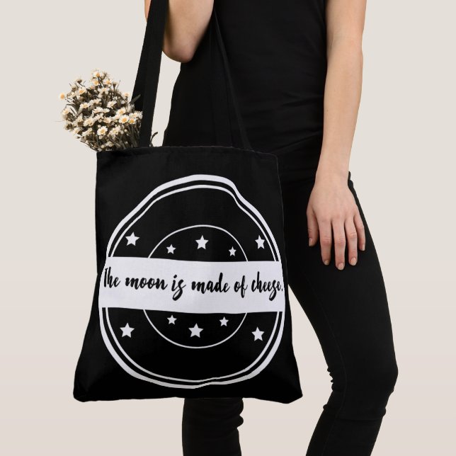 Der Mond ist aus Käse-Zitat-Design (Von Nahem)