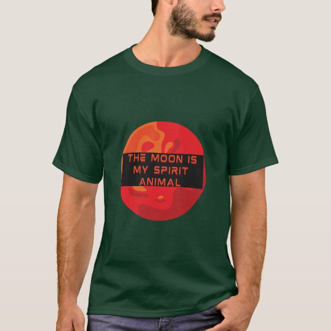 Der Mond ist mein Geiststier - Platz über dem T -  T-Shirt (Vorderseite)