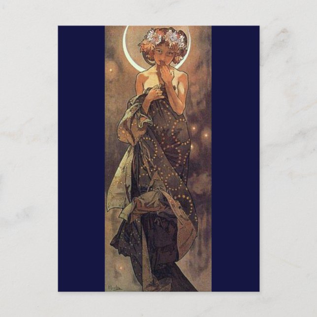 Der Mond - Jugendstil Postkarte (Vorderseite)