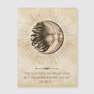 Der Mond kennt alle meine Geheimnisse Magnetkarte