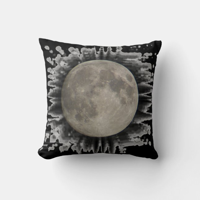Der Mond, la lune, la luna, the moon Kissen (Vorderseite)