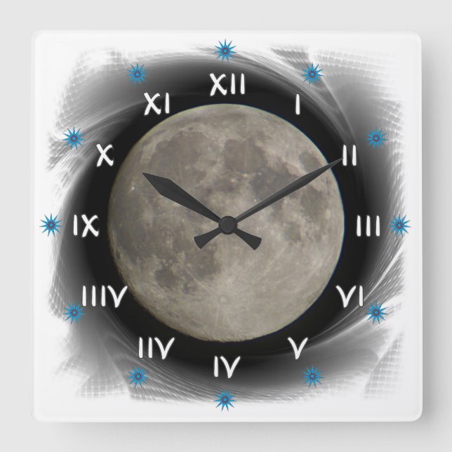 Der Mond, la lune, la luna, the moon Uhr (Vorderseite)