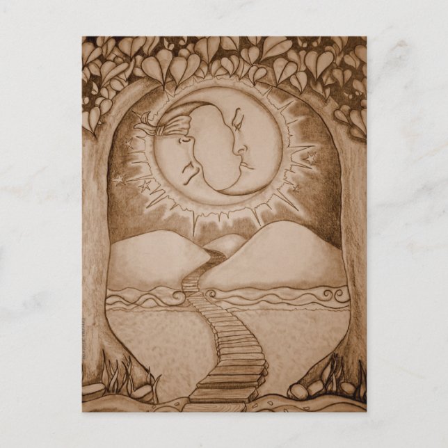 Der Mond Postkarte (Vorderseite)