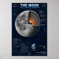 Der Mond-Querschnitt-Wissenschafts-Infografik