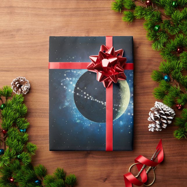 Der Mond - Schleifpapier Geschenkpapier (Feiertagsgeschenk)