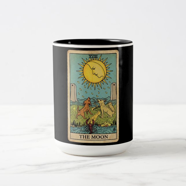 Der Mond Tarot Zweifarbige Tasse (Mittel)