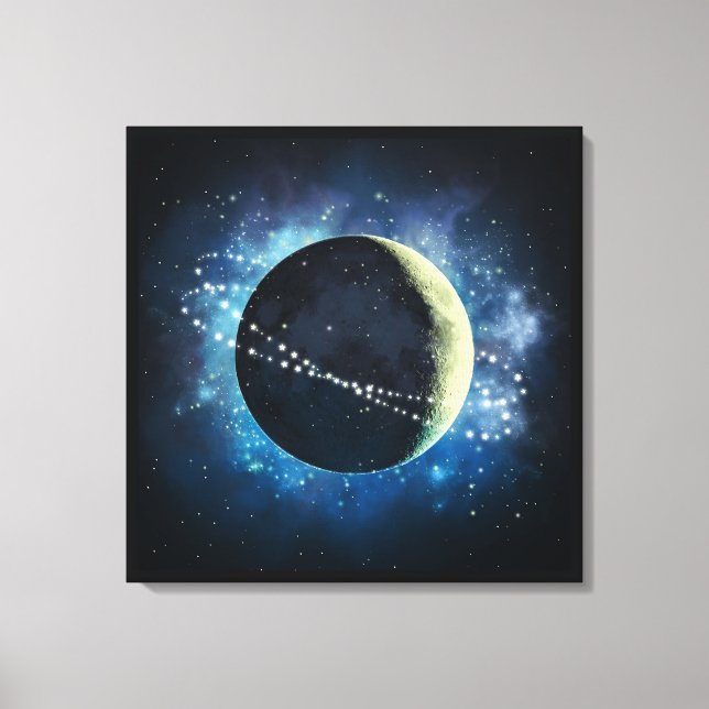 Der Mond - überwundene Leinwand (Vorderseite)