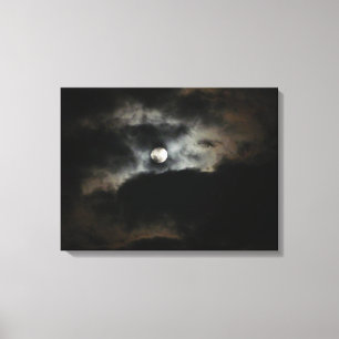 Der Mond und das Auge des gesamten Mondes Sky Leinwanddruck