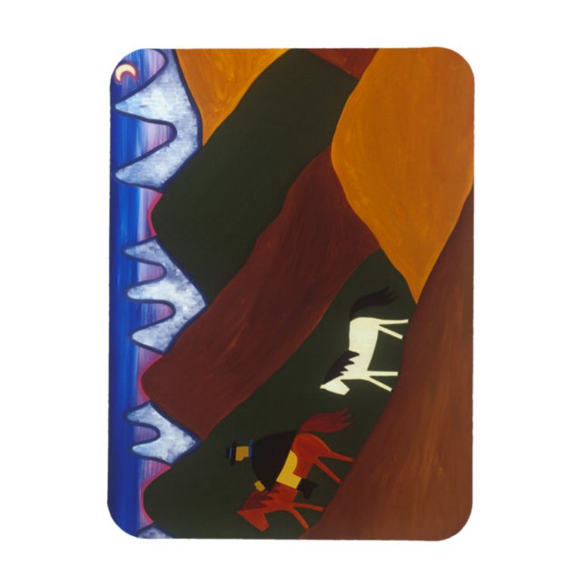 Der Mond und das Puma-Sprichwort Auf Wiedersehen Magnet (Vertikal)