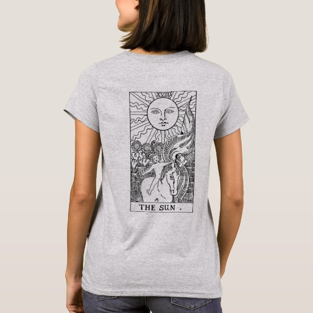 Der Mond und das Sun-Tarot-Karten-Shirt T-Shirt (Rückseite)