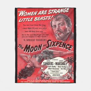 Der Mond und die Sixpenz Fleecedecke
