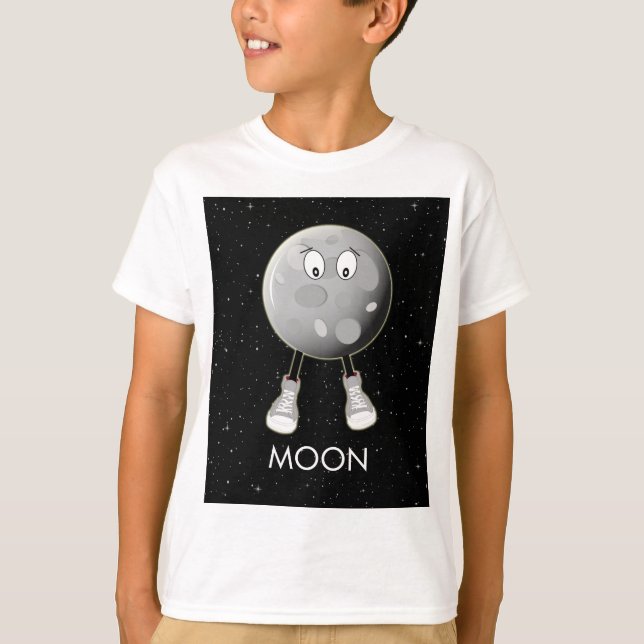 Der Mond und die Sterne im All T-Shirt (Vorderseite)