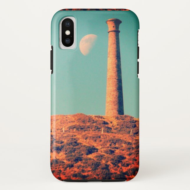 Der Mond und ein Turm: Aberystwyth Case-Mate iPhone Hülle (Rückseite)