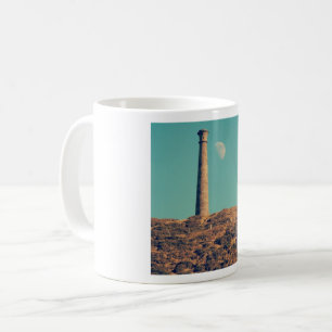 Der Mond und ein Turm: Aberystwyth Kaffeetasse
