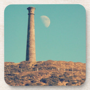 Der Mond und ein Turm: Aberystwyth Untersetzer