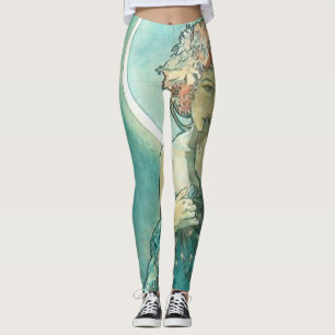 "Der Mond" von Mucha Green Leggings
