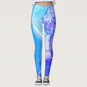 "Der Mond" von Mucha Violet Leggings
