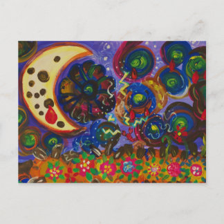 Der Mond wurde von ihrem Schatten verwundet Postkarte