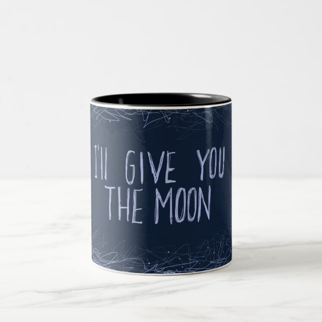 Der Mond Zweifarbige Tasse (Mittel)
