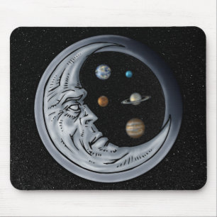 Der Mondhalter, die Augen des Universums Mousepad