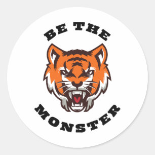 DER MONSTER RUNDER AUFKLEBER