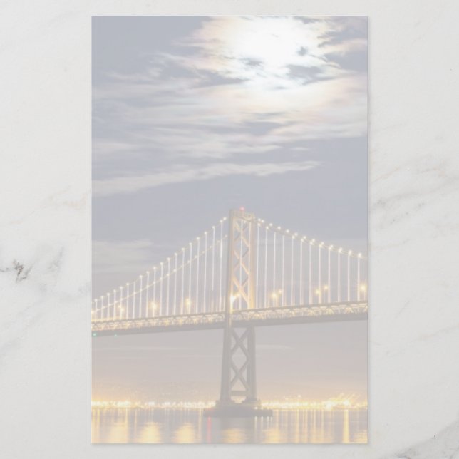Der Monsun heute Abend über der Bay Bridge Briefpapier (Vorderseite)
