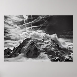 Der Mont Blanc du Tacul aus der Aiguille Poster