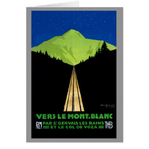Der Montblanc-Alpen-Vintages Reise-Plakat