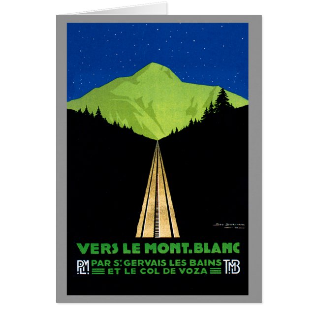 Der Montblanc-Alpen-Vintages Reise-Plakat (Vorne)