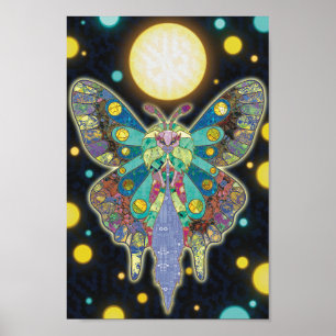 Der Moon Moth Spirit Poster